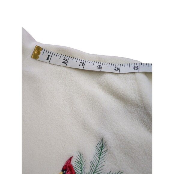 Woman Within Pullover. Long Sleeve Cream,Plus Size Top 3X 30/32 Fleece,Cardinal - Picture 7 of 10
